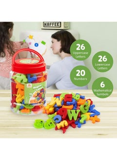 Coogam Coogam Magnetic Letters Numbers Alphabet Fridge Magnets Colorful Plastic ABC 123 Educational Toy Set Preschool Learning Spelling Counting Uppercase Lowercase Math for 3 4 5 Years Kid(78 Pcs)  - Image 5