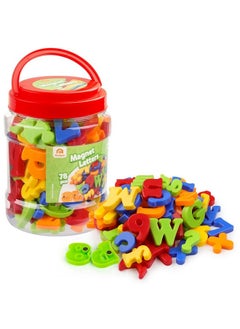 Coogam Coogam Magnetic Letters Numbers Alphabet Fridge Magnets Colorful Plastic ABC 123 Educational Toy Set Preschool Learning Spelling Counting Uppercase Lowercase Math for 3 4 5 Years Kid(78 Pcs)  - Image 1