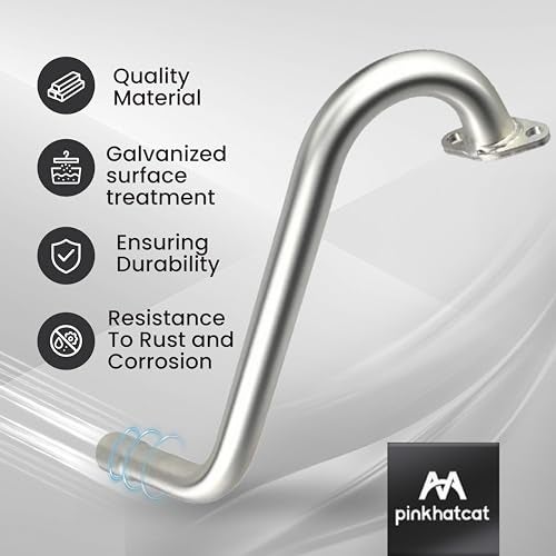 pinkhatcat Upgrade Right Long Exhaust Pipe For Coleman CT100U CC100X 98cc For FRP GMB100 Mini Bike For Predator 79cc 3hp Engine Mini Bike Silver - Image 3