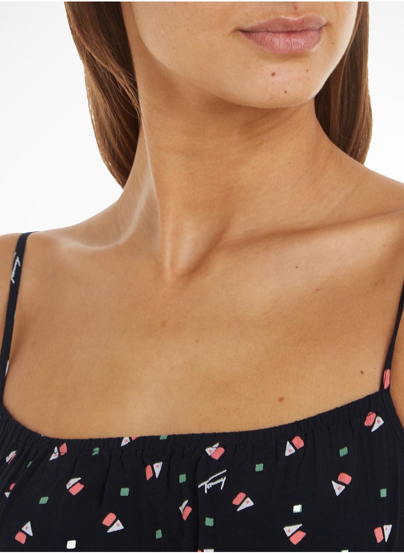 TOMMY JEANS - Geo Print Strappy Top - Image 1