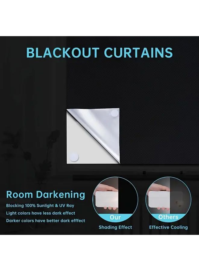 Blackout Roller Shade 43 31 x 59 Inches Portable Sunshade 100 Light Blocking Black - Image 5