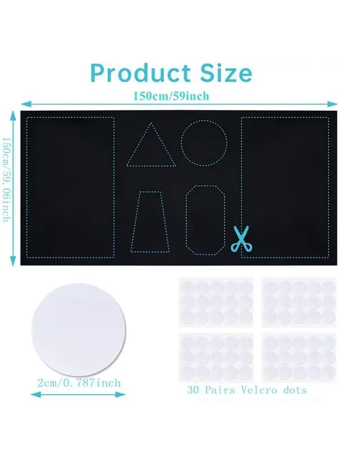 Blackout Roller Shade 43 31 x 59 Inches Portable Sunshade 100 Light Blocking Black - Image 3