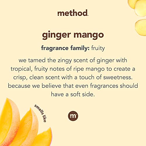 Method Liquid Laundry Detergent; Ginger Mango Scent; Stain Remover; 66 Loads per 53.5 fl oz bottle; 4 Pack (264 Total Loads); Packaging May Vary - Image 3