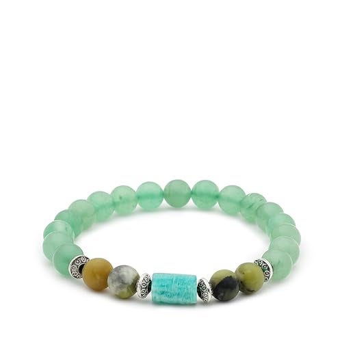 Divine Hindu Green Aventurine Bracelet | Mithun Rashi (Gemini) Certified Natural Crystal | Heart Chakra | Reiki Healing | Luck & Opportunity | For Men & Women - Image 1