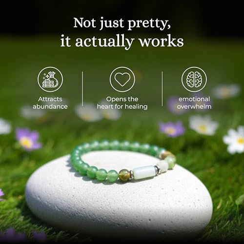 Divine Hindu Green Aventurine Bracelet | Mithun Rashi (Gemini) Certified Natural Crystal | Heart Chakra | Reiki Healing | Luck & Opportunity | For Men & Women - Image 4