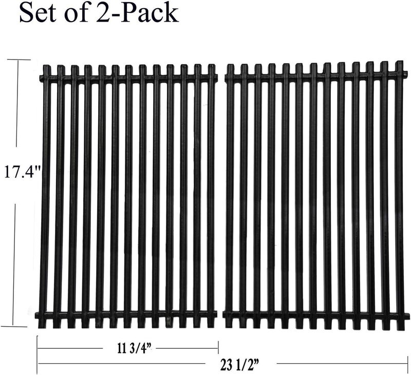 GasSaf Grill Grid Grates Replacement for Weber Spirit 300 Series, Spirit 700,Weber 7525,Genesis Silver B/C, Genesis Gold B/C, Genesis Platinum B/C Genesis 1000-3500 Models(17.4 x11.8 x0.25)(Set of 2) - Image 2