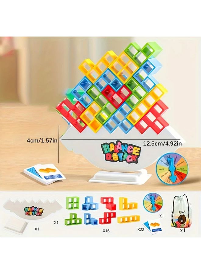 48pcs Multi Color Building Blocks Set Interactive Stacking Tower Game For Kids - Image 5