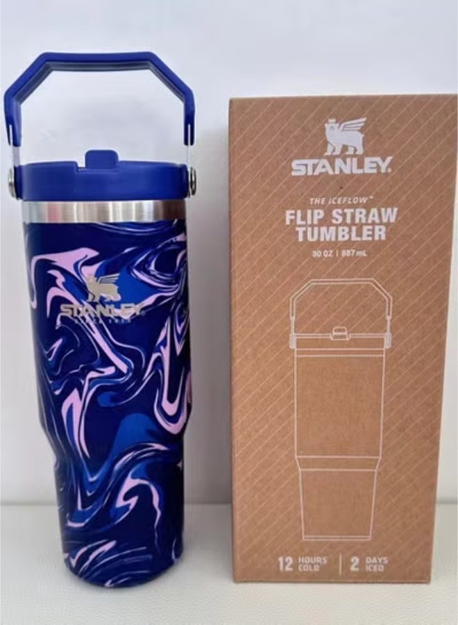Quencher H2.0 FlowState Stainless Steel Vacuum Insulated Tumbler with Lid and Straw for Water, Iced Tea or Coffee, Smoothie and More, 30 oz