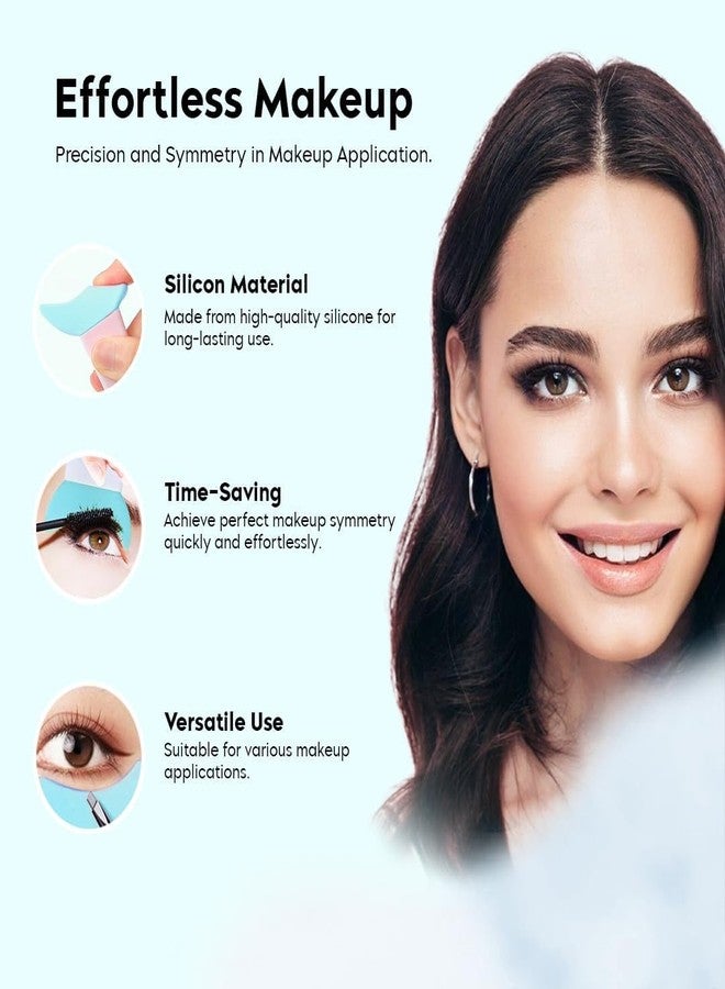 Calixe Multifunctional Eyelash Makeup Guard Tool, Silicone Stencils Eye Makeup, Mascara Eyelash Shield Applicator, Perfect Eye Makeup for Beginners, for Mascara, Eyeliner, Eyeshadow - Image 5