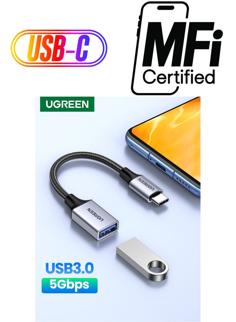 Ugreen USB C to USB 3.0 Adapter C Female to USB Male USB C 3.1 Converter 5Gbps Compatible with MacBook Pro 2018/2017 iPad Pro 2020/2018 Galaxy Note20 Ultra Laptops Chargers - Image 1