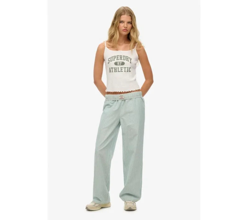 Superdry Organic Cotton Stripe Elasticated Trousers