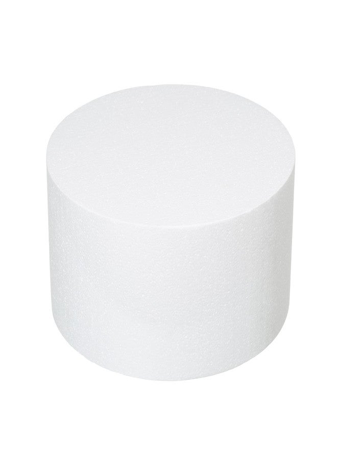 Crafare Round Foam Cake Dummies 12x6 Inch Polystyrene Circle Dummy Cake Set for Wedding Birthday Cakes Crafting Modeling Art Project Displays - Image 1