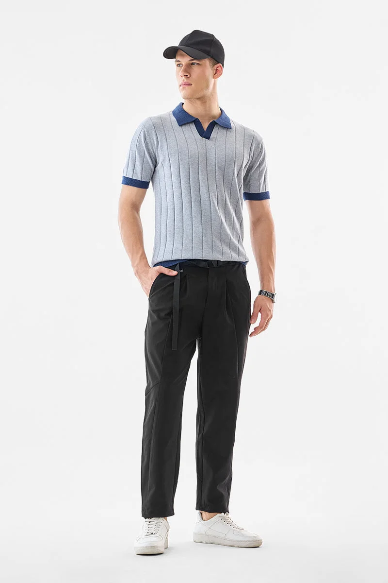 SNITCH Black Baggy Parachute Pants