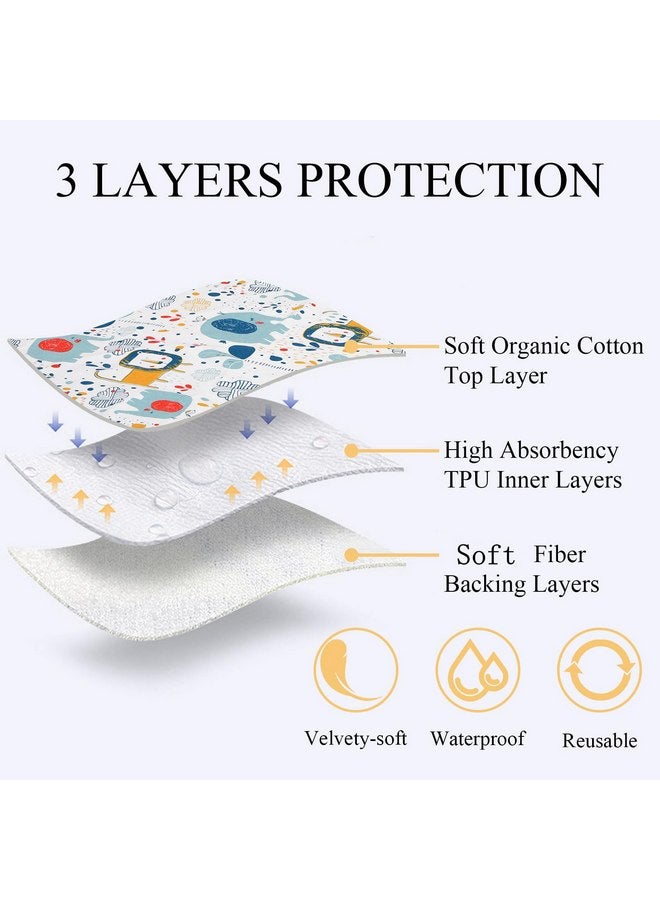 Tebery Tebery 2 Pack Baby Waterproof Bed Pad Washable Mattress Pad Mat, 31"x40" Large Underpads Bed Wetting Incontinence Cover for Kids/Adult/Pets - Image 3