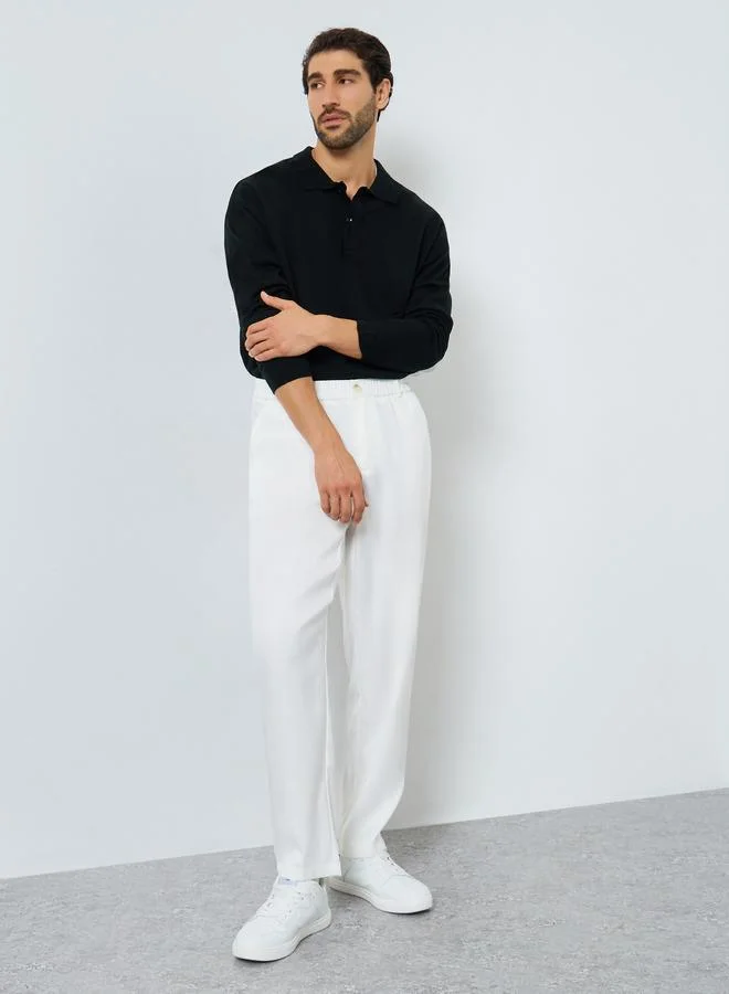 Take Two Men Solid Slant Pocket Straight Leg Pants