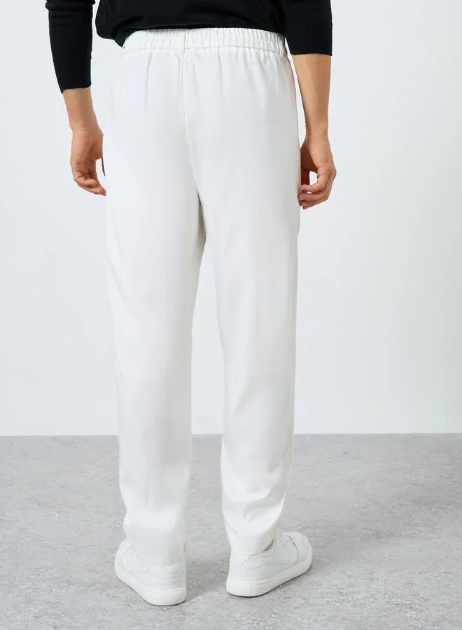 Take Two White Men Solid Slant Pocket Straight Leg Pants for Men | Best Price UAE