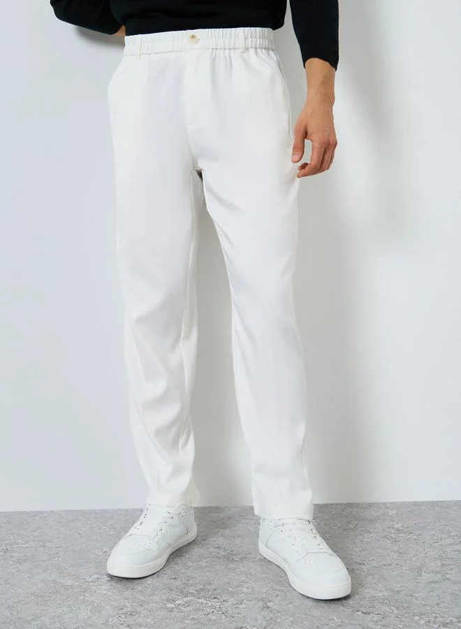 Take Two Men Solid Slant Pocket Straight Leg Pants