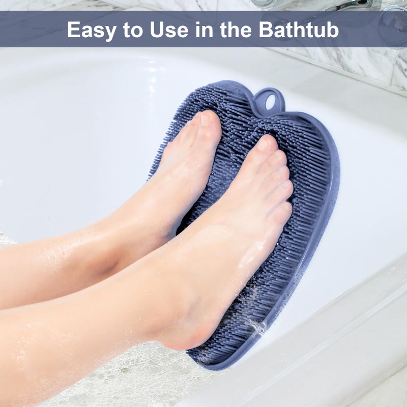 BESKAR Shower Foot Scrubber Mat with Non-Slip Suction Cups, Foot Spa Brush for Cleaning & Exfoliating Your Feet No Bend, Foot Points Reflexology Mat for Relax Your Feet - Image 3