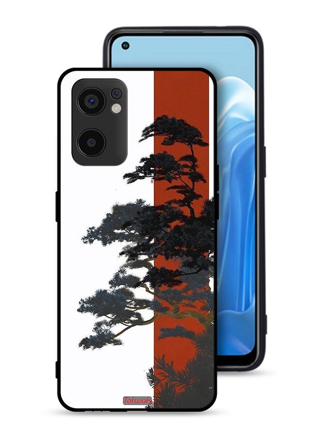 Tolwak Oppo Reno7 SE 5G Protective Case Cover Tree Artwork - Image 1