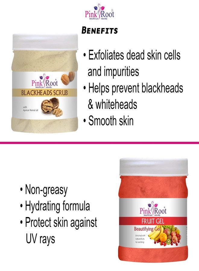 Pink Root Blackheads Scrub 500gm with Fruit Gel 500gm - Image 5