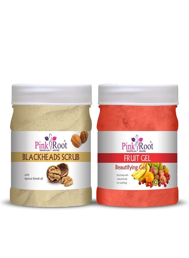 Pink Root Blackheads Scrub 500gm with Fruit Gel 500gm - Image 1