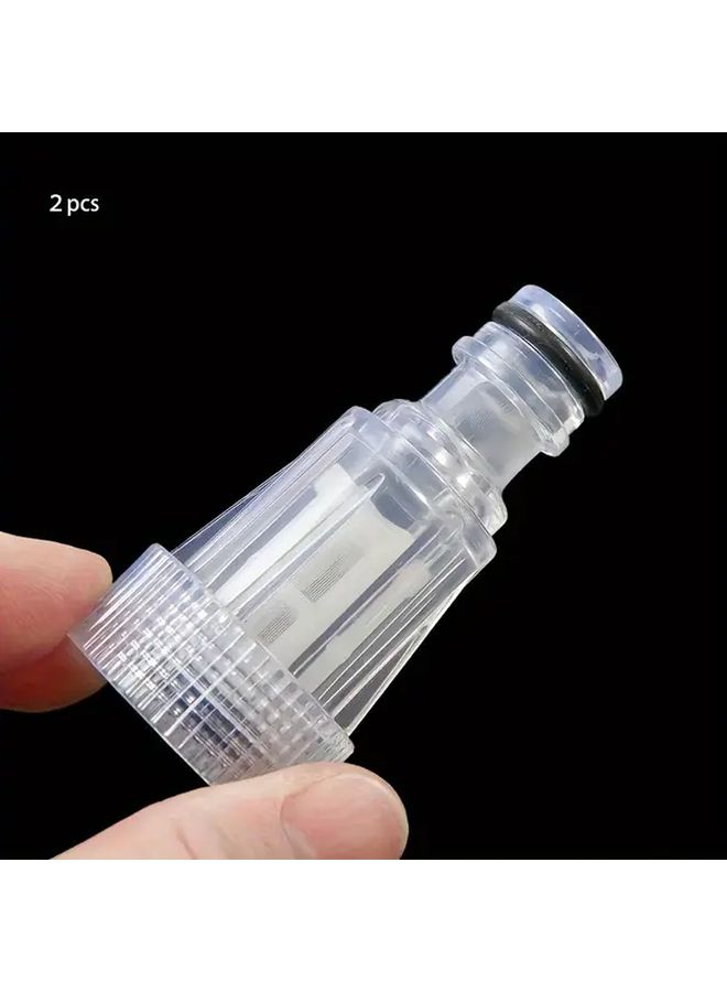 2pcs Transparent Pressure Washer Water Filters Durable Nozzle and Hose Attachments - Image 3