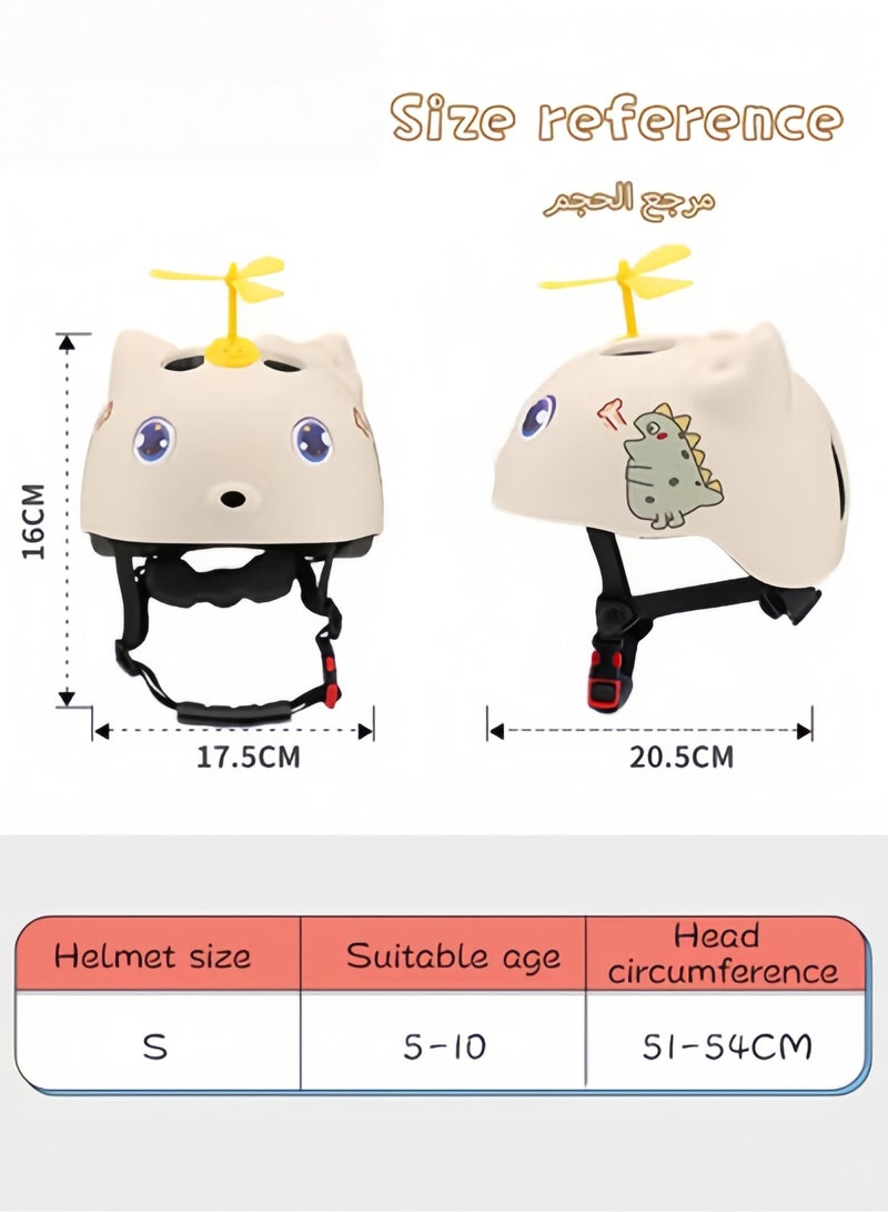 MIXDE Kids Helmet of Scooter, Skateboard and Bike,Adjustable Children Riding Protective Gear with Dragonfly Decoration,Children's Bicycle Protection Equipment 5-10 Age - Image 4
