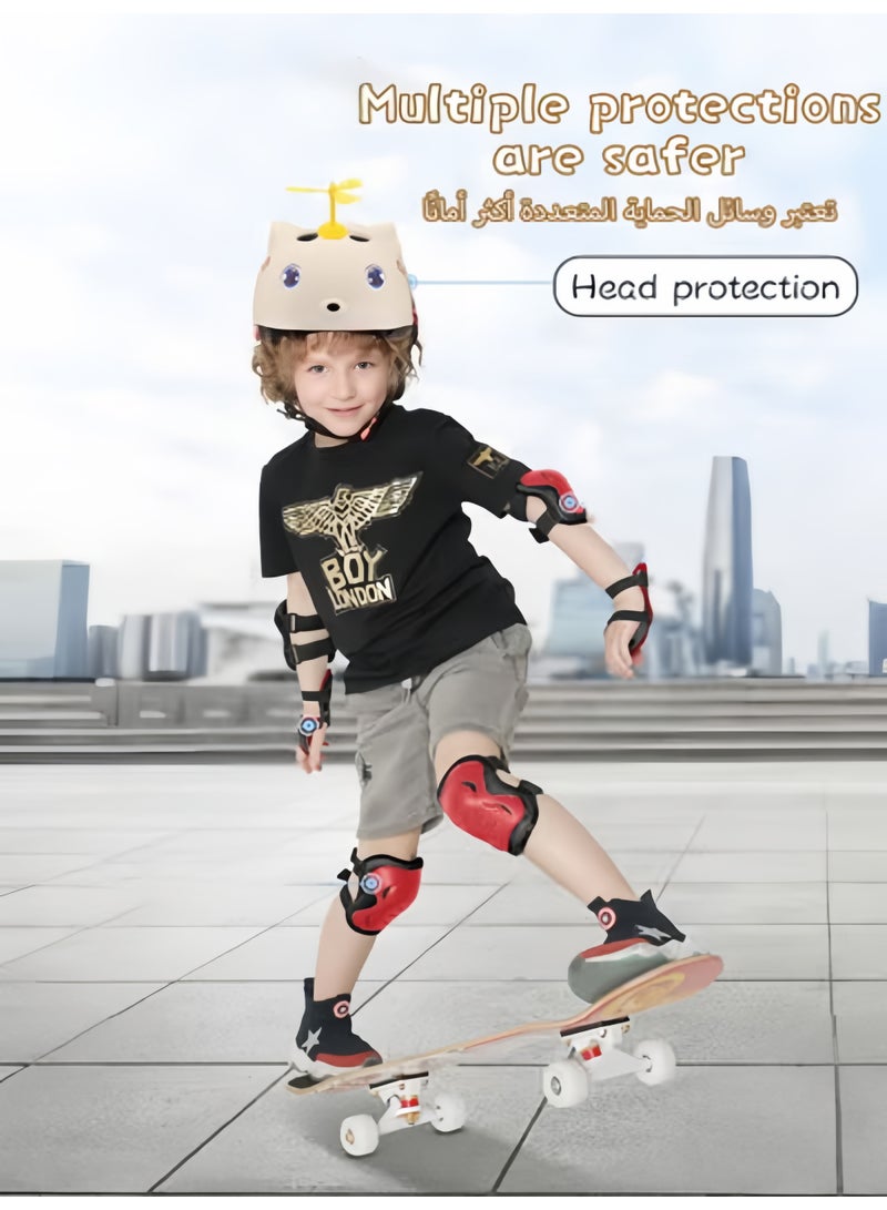 MIXDE Kids Helmet of Scooter, Skateboard and Bike,Adjustable Children Riding Protective Gear with Dragonfly Decoration,Children's Bicycle Protection Equipment 5-10 Age - Image 3