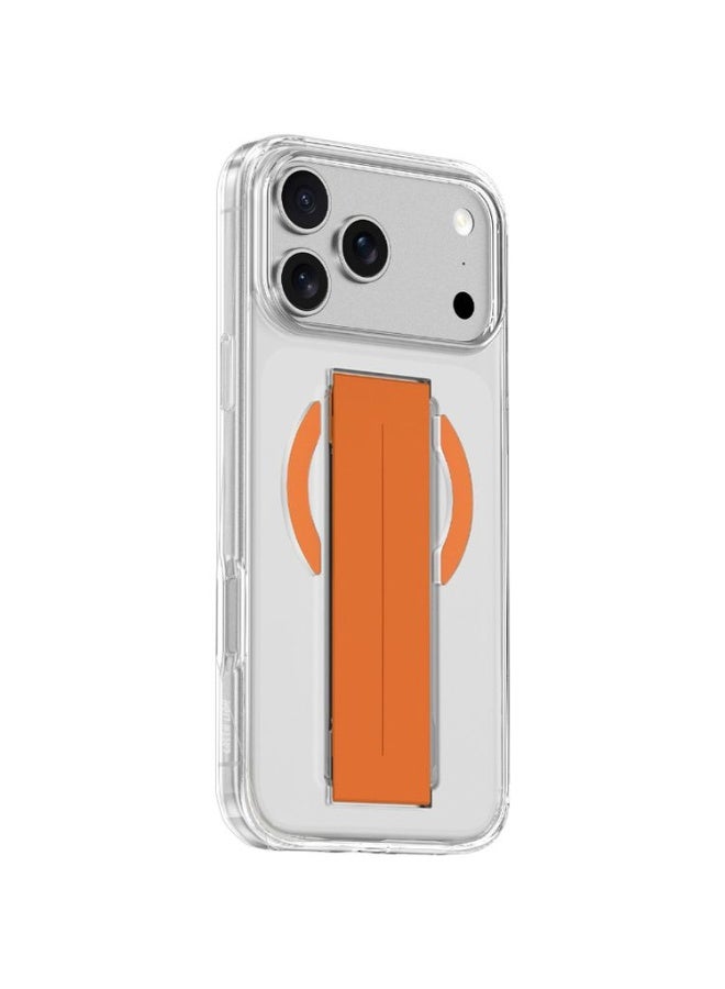 GREEN LION iPhone 17 Pro MagSafe Case Leather Grip with Dual-Sided Magnetic Snap & High Grade Protection / Magnetic Hand Grip - Orange Titanium - Image 1