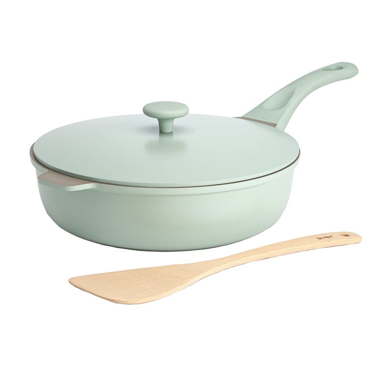 Goodful All-in-One Pan, Multilayer Nonstick, High-Performance Cast Construction, Multipurpose Design Replaces Multiple Pots and Pans, Dishwasher Safe Cookware, 11-Inch, 4.4-Quart Capacity, Sage Green - Image 1