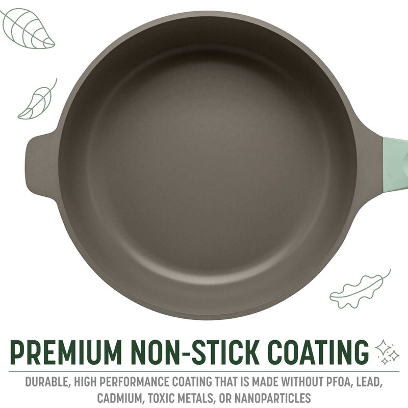 Goodful All-in-One Pan, Multilayer Nonstick, High-Performance Cast Construction, Multipurpose Design Replaces Multiple Pots and Pans, Dishwasher Safe Cookware, 11-Inch, 4.4-Quart Capacity, Sage Green - Image 5