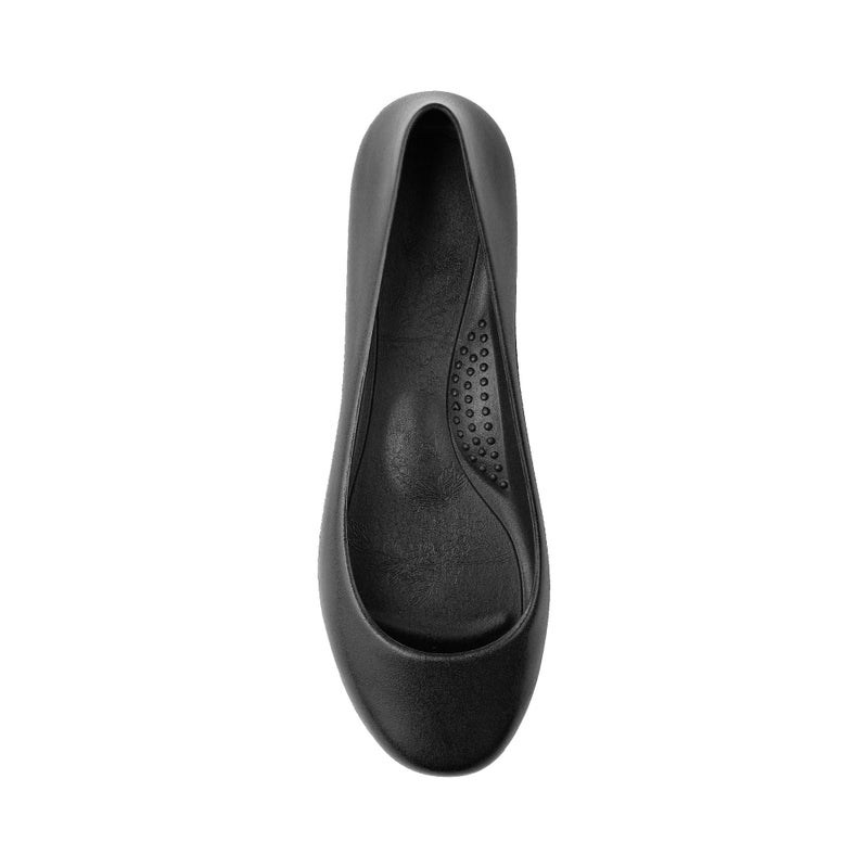 OKABASHI Women's Georgia Soft Jelly Ballet Flats (Black, 6) | Daily Slip-On Shoes w/Arch Support | Helps Relieve Foot Soreness & Pain - Image 3