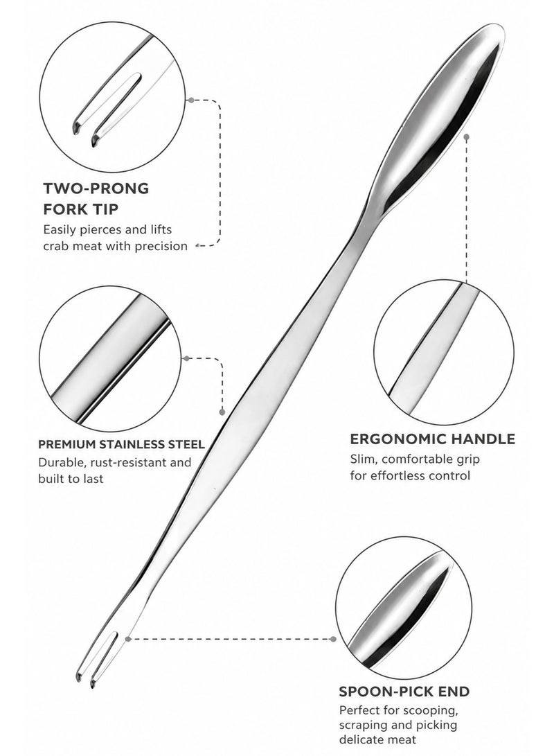 Stainless Steel Seafood Forks & Picks Set, 23.3cm Extra Long Lobster & Crab Meat Extractor Tools, Dual-End Seafood Pickers for Shellfish & Nuts - Image 2