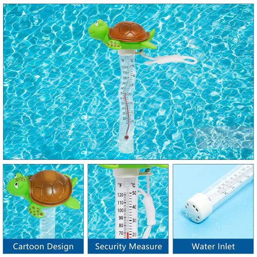 Unipool Floating Pool Thermometer, Large Display with String Easy to Read, Shatter Resistant, for Outdoor & Indoor Swimming Pools, Spas, Hot Tubs & Aquariums (Turtle) - Image 3