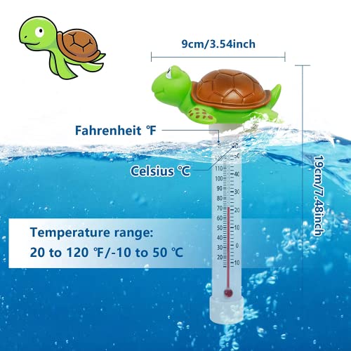Unipool Floating Pool Thermometer, Large Display with String Easy to Read, Shatter Resistant, for Outdoor & Indoor Swimming Pools, Spas, Hot Tubs & Aquariums (Turtle) - Image 2