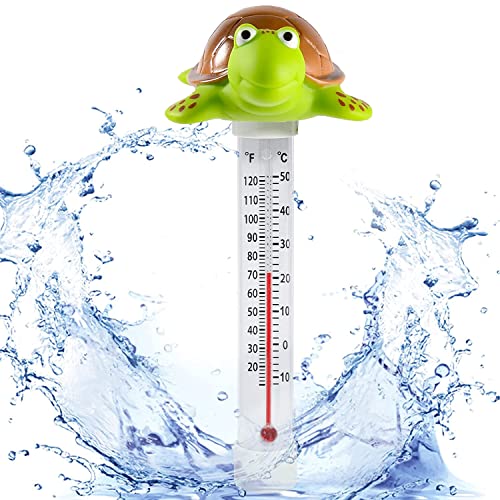 Unipool Floating Pool Thermometer, Large Display with String Easy to Read, Shatter Resistant, for Outdoor & Indoor Swimming Pools, Spas, Hot Tubs & Aquariums (Turtle) - Image 1