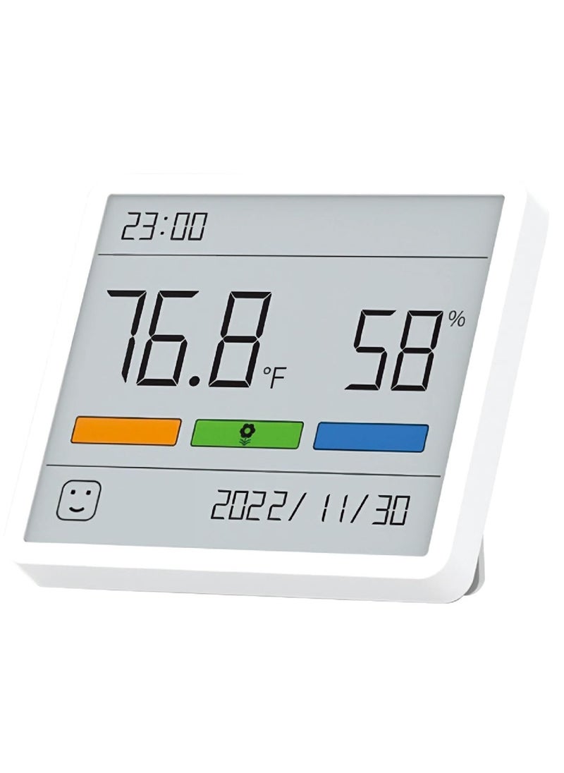 SYOSI - Digital Thermometer Hygrometer Indoor Thermometer Room Temperature Gauge Humidity Monitor with Large Digital Date Clock for Home Office Greenhouse Warehouse - Image 1