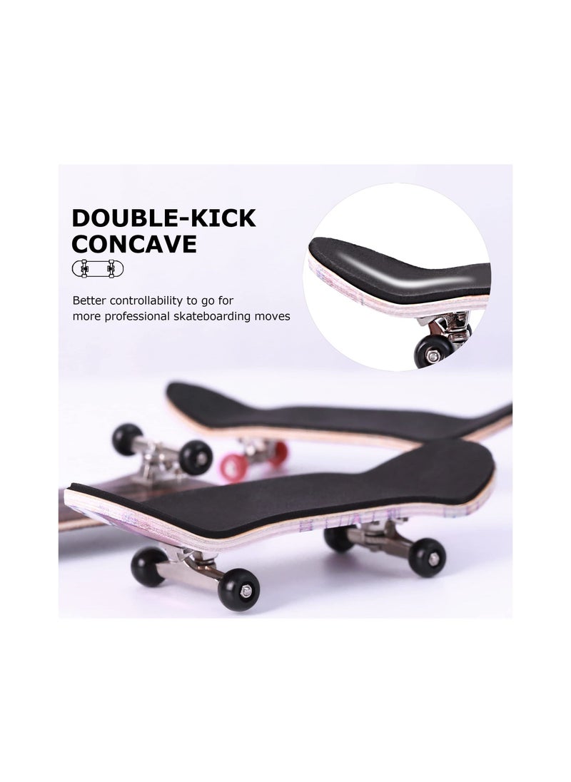 SYOSI - Finger Skateboard, Professional Complete Wooden Fingerboard, 32/34mm 5-Ply Maple Finger Skateboard with Upgraded Components, Solid Performance Complete Wooden Fingerboard  (M-King) - Image 1