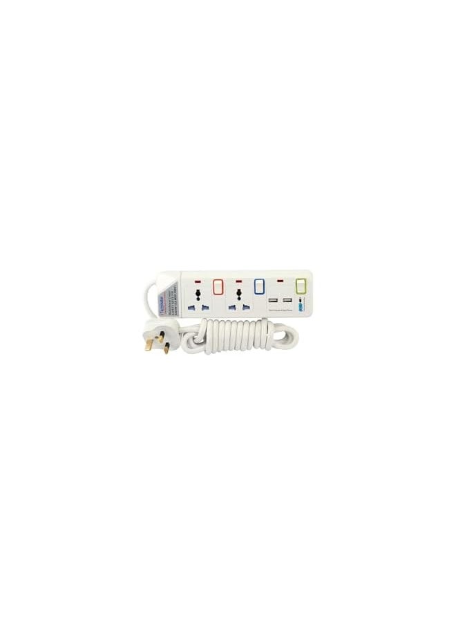 Terminator Terminator- 2 Way Power Extension Socket With 2 Usb 3M  - Image 3