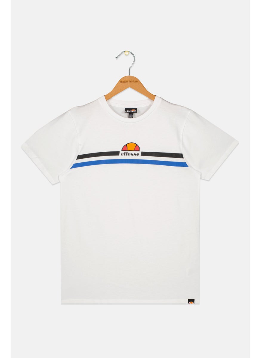 Ellesse Kids Boys Sportswear Fit Short Sleeve Training T-Shirt, White Combo  - Image 1