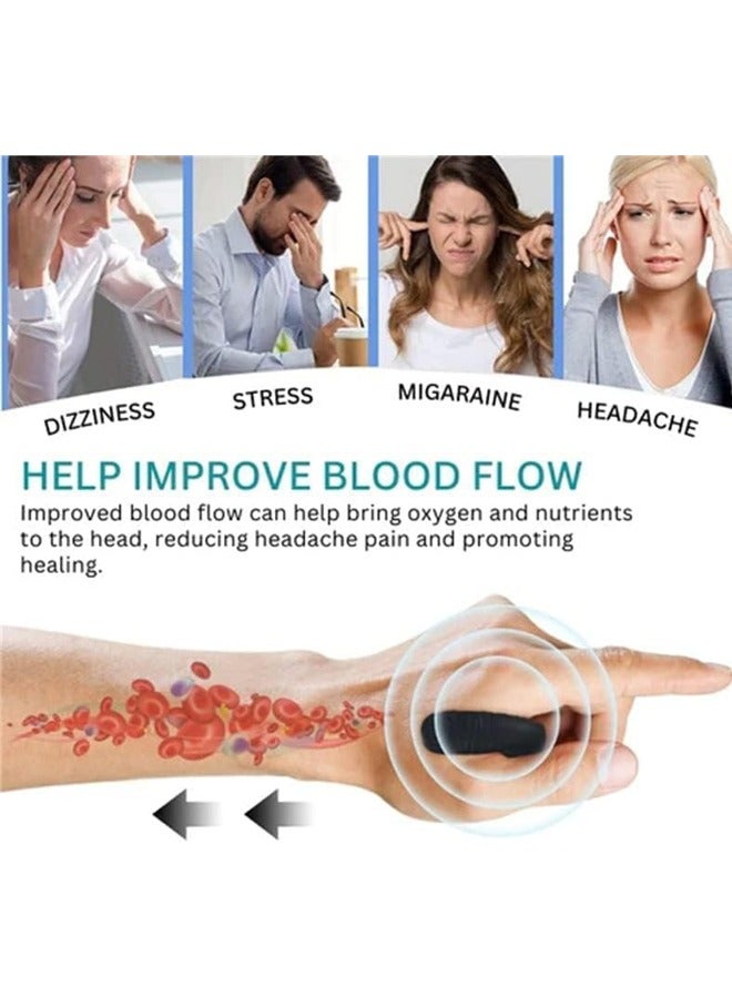 4 قطع من مشبك ضغط راحة اليد، مدلك يدوي لتخفيف الصداع النصفي، مدلك نقطة الضغط هيجو يمكن ارتداؤه للتمرين والاسترخاء وصداع التوتر - Image 5