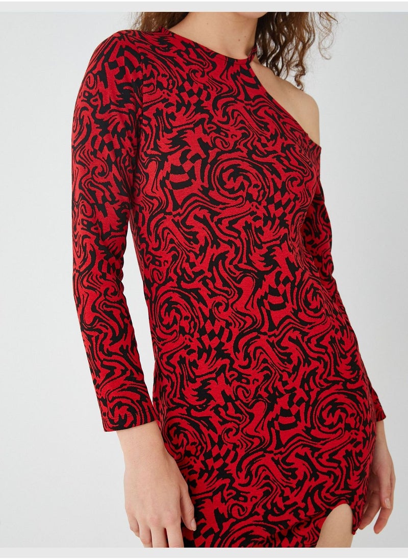 KOTON Cut Out Detail Dress Halter Neck  - Image 5