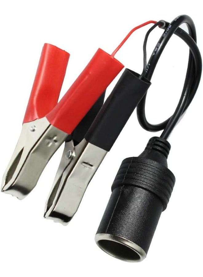 محول مشابك بطارية السيارة 12 فولت إلى منفذ ولاعة - وصلة أقطاب البطارية للمهام الشاقة - موصل طاقة محمول لإكسسوارات ومستلزمات السيارات - Image 1