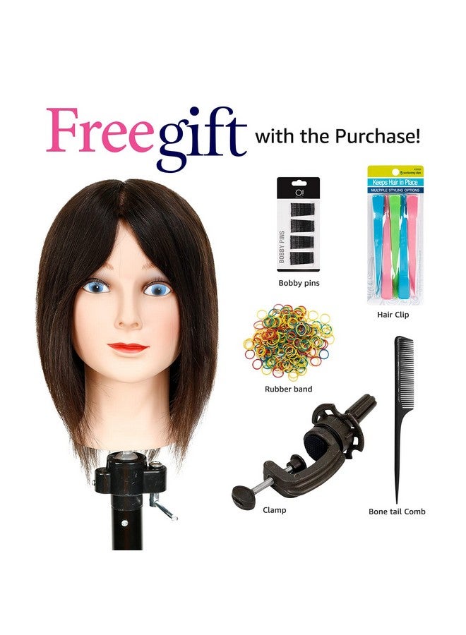 STUDIO LIMITED 100% Human Hair Mannequin Head Cosmetology Barber Salon Practice Mannequin Personal Student Tool (10'' Female) - Image 5