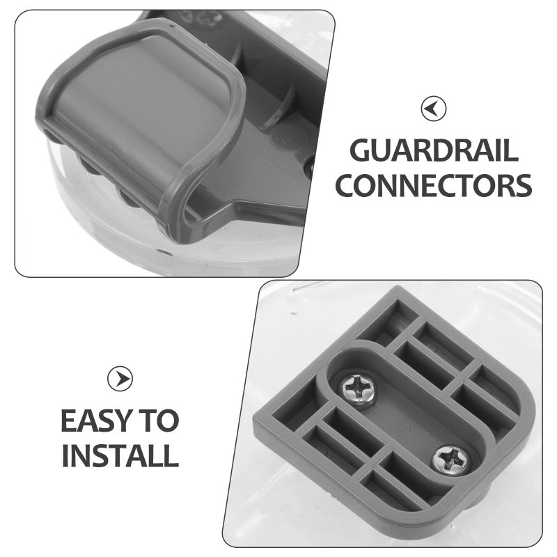 Retractable Baby Gate Extensions Safety Connector Indoor Playpen Fastener Grey 2 Set - Image 4
