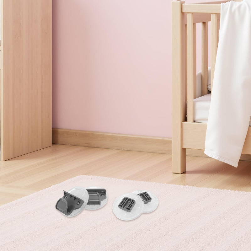 Retractable Baby Gate Extensions Safety Connector Indoor Playpen Fastener Grey 2 Set - Image 5