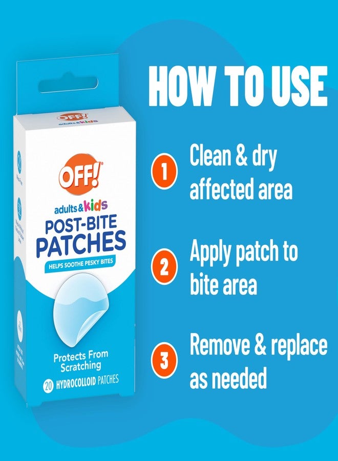OFF! Post-Bug Bite Itch Relief Patches for Adults & Kids, Anti-Itch Hydrocolloid Soothing Patches, Latex Free, 20 Count - Image 3