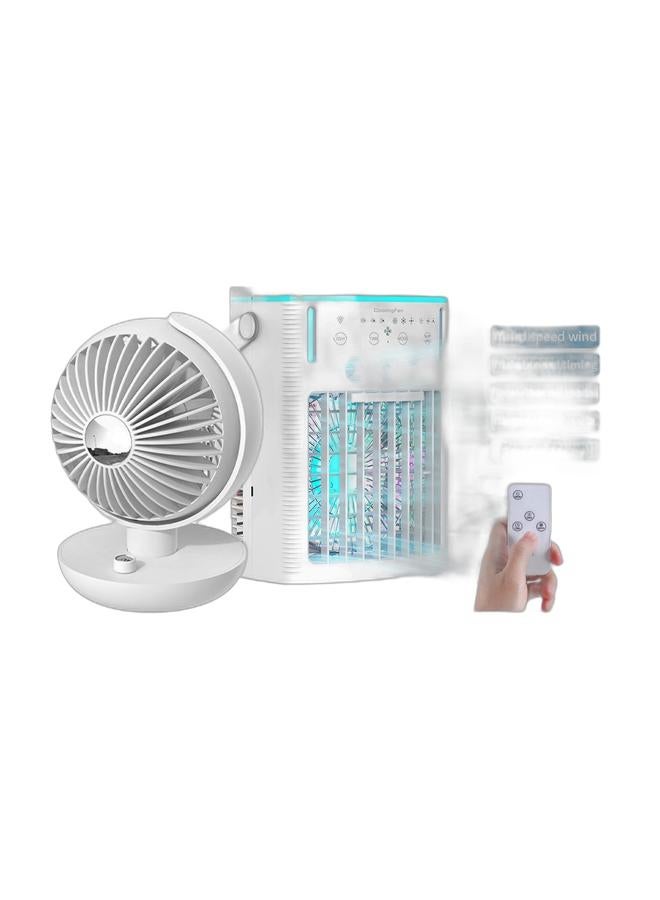 iMESA A humidifier cooling fan with remote control function and a portable desktop fan with a 5600mAh large battery - Image 1