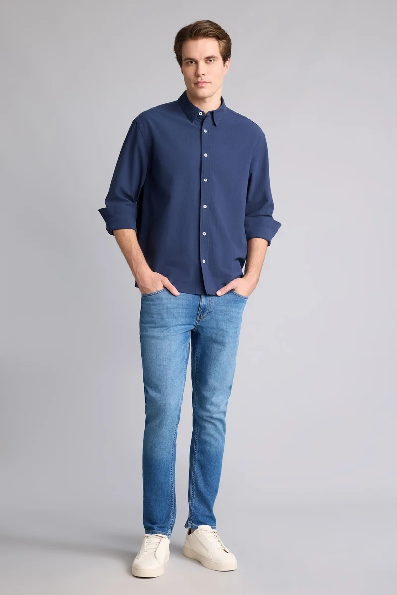 ديفاكتو Relax Fit Cotton Long Sleeve Shirt