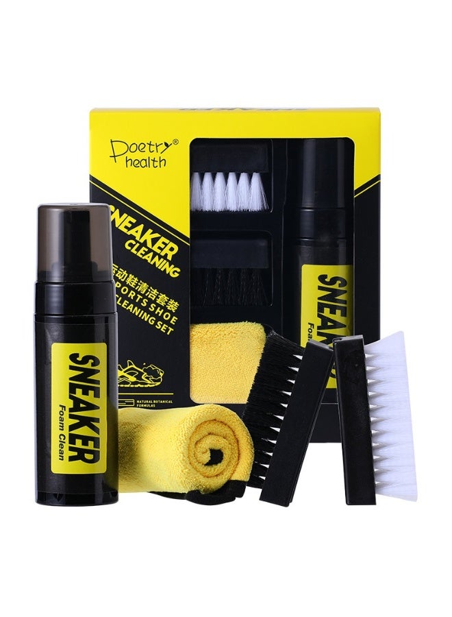 Shoe & Sneaker Cleaner Kit – Deep Cleaning Foam, Dual Brushes (Soft & Stiff), Microfiber Towel – Ultimate Shoe Care Set for Sneakers, Leather, Suede, Nubuck, Trainers & Casual Shoes – Men & Women - Image 1